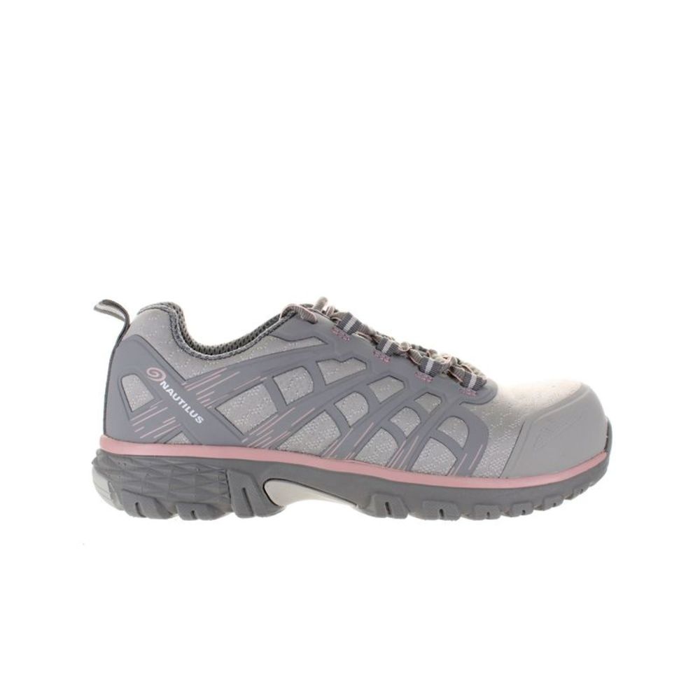 Nautilus Womens N1082 Stratus Gray Safety Shoes Size 9.5 Wide (C,D, W)